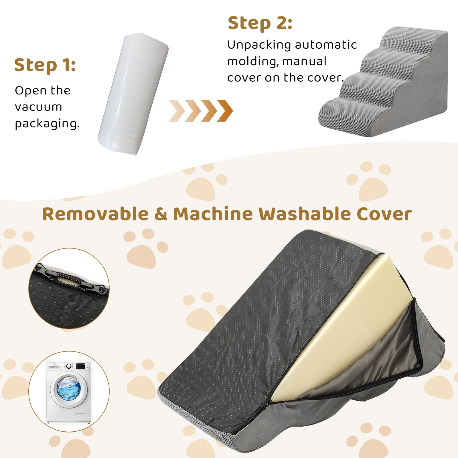4 Step Pet Stairs for Cat Dog