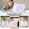 thumbnail image 6 of for iPad Pro 11 2022/2021/2020/2018 Clear Back Case Cover for Kids, Anti-Scratch Shockproof Dropproof Rugged Protective Case with Ring 360 Rotating Stand for iPad Air 4/Air 5, Purple, 6 of 6