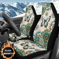 thumbnail image 2 of Binienty Floral Butterfly Auto Seat Protector Fluffy 2 Piece Boho Mandala Automotive Seat Covers Comfortable Car Bucket Covers Universal Auto Accessories, 2 of 8