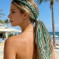 thumbnail image 5 of Leutsin Elastic Dread Ponytail Salty-Soul - Boho Braided Ponytail Extension with Hair Tie,Lightweight Natural Hand-Braided Braids Long Dreadlock Beads Ponytail for Women Men,Casual Styles (Style A), 5 of 7