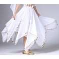 thumbnail image 3 of Belly Dance Lessons Panel Skirt Clothing Tribal Fusion Adults Women's White, 3 of 3