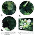 thumbnail image 3 of Designart "Harmonious Beauty of Pink and Green Hibiscus Blooms II" Floral Metal Wall Décor Set, 3 of 5