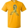 thumbnail image 3 of Inktastic Down Syndrome Awareness Blue and Yellow Hearts Ribbon T-Shirt, 3 of 5