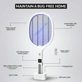 thumbnail image 5 of WBM Electric Bug Zapper, Portable Insect Killer, LED Light Fly Swatter for Home & Outdoor Use, White, 5 of 6