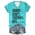 thumbnail image 3 of DondPO Womens T Shirts Sorry Can'T Football Bye V Neck T Shirt Football Lover Gift Funny Shirts Women Football Tee Graphic Tees for Women Casual Shirts for Women Green XL, 3 of 3