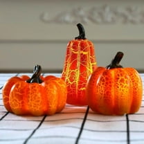 Pumpkin under $5! Yannianjz Artificial Glowing Pumpkin Decor, Decorative Pumpkins, Thanksgiving Resin Pumpkins Figurine, Carved Pumpkin Statues for Rustic Fall Tabletop Home Decor, Harvest, Wedding