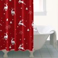 thumbnail image 4 of Red Christmas Deer Pattern Shower Curtain 36"x72" ,Bathroom Decorative Shower Curtains Set with 12 Hooks,Modern Waterproof Washable Shower Curtain, 4 of 6