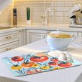 thumbnail image 6 of Yayeee Dish Drying Mat for Kitchen Counter 18"x24" Microfiber Absorbent Pad, Yellow Floral Tomatoes, 6 of 7