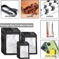 thumbnail image 2 of 100 Packs Holographic Mylar Bags with Clear Window,Smell Proof Bags Resealable Black Mylar Food Storage Bag for Sample Snack Cookies Jewelry (3 x 4.7 Inch), 2 of 6