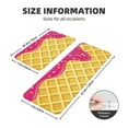 Zufioo Red Ice Cream 2PCS Kitchen Mats for Floor,Home Decor Cushion