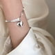 thumbnail image 1 of Pulseras para Mujer - Tobilleras para Hombre | Pulsera con Colgante de Personalidad | Collar de Corazón de Plata 925 | Regalo Ideal | Pulsera de Cadena para El Pie de Aleación Plateada, 1 of 7