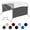 Charcoal Gray, variant on KNOX 4 Bow Bimini Top Sidewalls for KNOX Bimini Tops for Boats, 600D Solid Canvas Side Blocks with Adjustable Straps, Stainless Steel Mounting Hardware, 80"L x 26"H, Burgundy