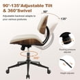 thumbnail image 3 of Silla de oficina BERYTH sin brazos, de cuero PU ajustable y giratoria, 3 of 8