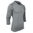 thumbnail image 4 of Men's Athletic Hooded Shirts Long Sleeve Workout Sport Hoodie Casual Running Shirt Quick Dry Pullover Top, Black, M, 4 of 7