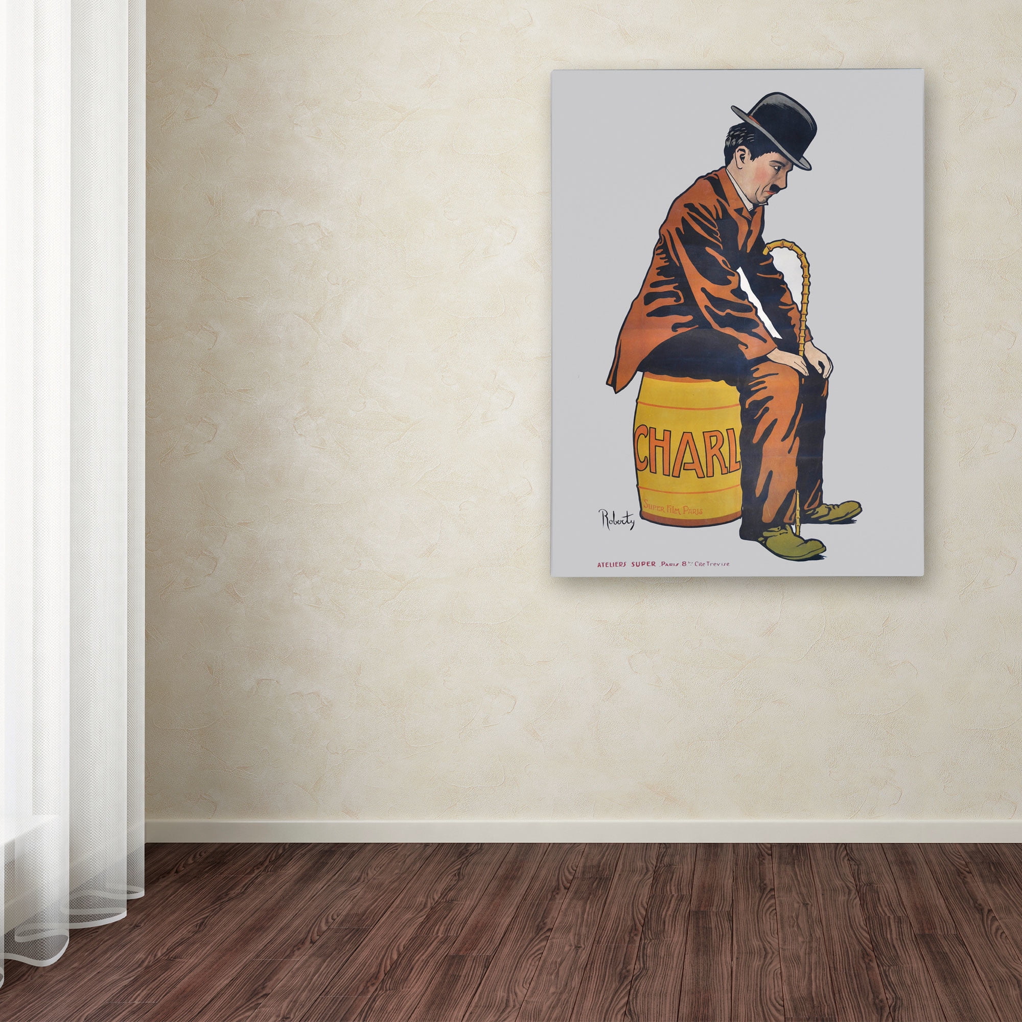 Trademark Fine Art "Chaplin" Canvas Art by Vintage Apple Collection