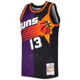 thumbnail image 2 of Men's Mitchell & Ness Steve Nash Purple/Black Phoenix Suns Hardwood Classics 1996/97 Split Swingman Jersey, 2 of 4