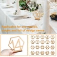 thumbnail image 4 of Números de mesa de madera, Fashionclubs 1-20 números de mesa de boda con base de soporte, forma hexagonal, perfecto para bodas, decoración, 4 of 5
