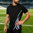 thumbnail image 4 of JTSRKL Mens Quick Dry Shirts Printed Crewneck Short Sleeve Breathable Lightweight Tees Summer Gym Training Big Size Active Sport Tops, 4 of 9