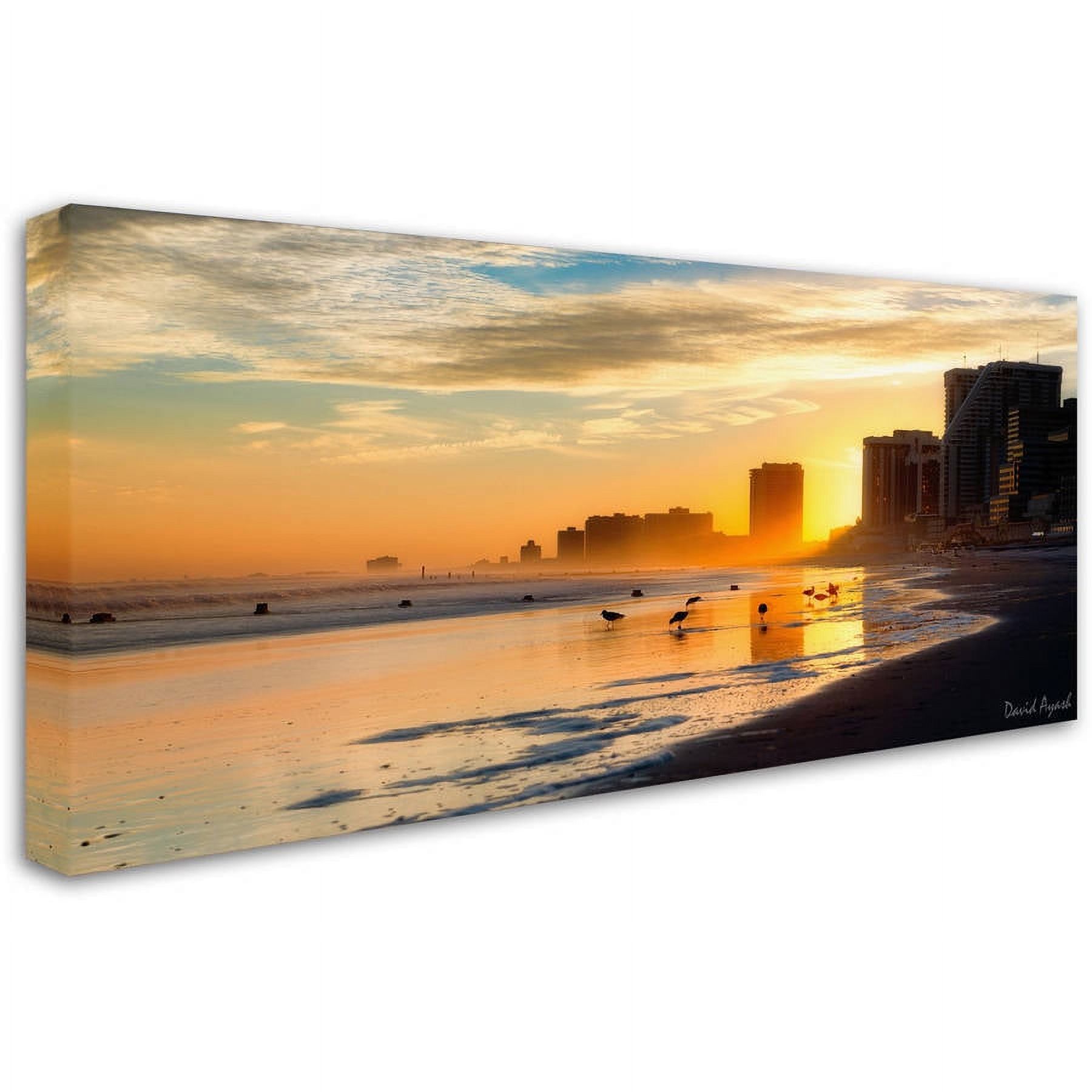 Trademark Fine Art "Atlantic City Sunset" Canvas Art by David Ayash
