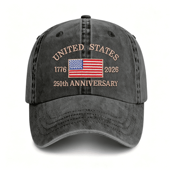 OQRKI 250 Anniversary Usa Hat Baseball Cap for Men Women Embroidered 250Th Anniversary Hat Usa 250Th Anniversary Hat