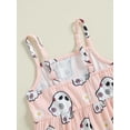 thumbnail image 6 of FEORJGP Little Girls Halloween Rompers Clothes 6M 12M 18M 2T 3T Toddler Baby Sleeveless Jumpsuits Ghost/Pumpkin Print Bodysuits Spaghetti Strap Overal Infant Girl Fashion Cute Casual Clothes, 6 of 6