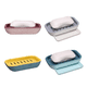 thumbnail image 1 of 4 Uds. Jabonera de plástico resistente al agua, soporte para jaboneras, caja de jabón portátil con drenaje automático, bandeja para baño Vhermosa OTTO-LD-2034997, 1 of 6