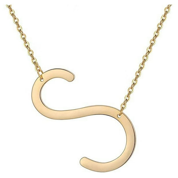 Pendientes para mujer, regalos para mujer, collar con letras de corazón de melocotón de acero de titanio, 26 letras, cadena para clavícula, collar para mujer