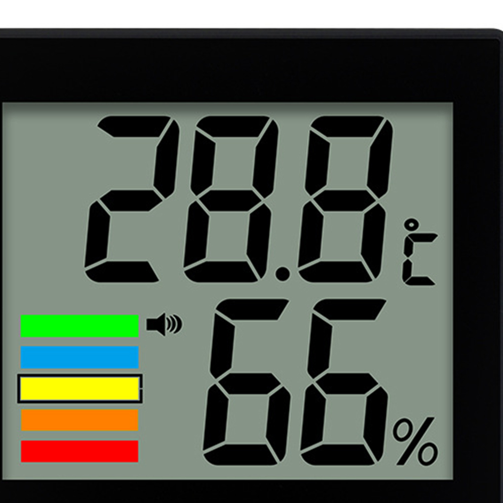 Tineasur Black Hygrometer with Large LCD Screen for Accurate Temperature and Humidity Monitoring
