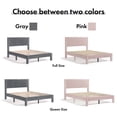 thumbnail image 4 of Furniture of America Dina Adult Queen Velvet Fabric Platform Bed, Pink, 4 of 22