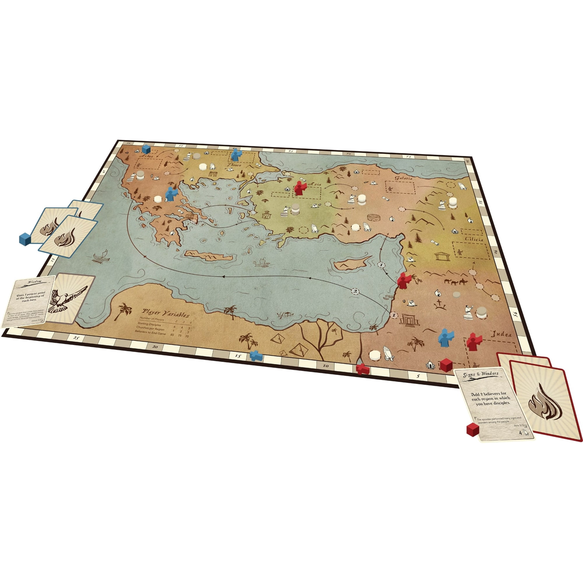 The Acts: Deluxe Edition - Christian Themed Worker Placement Board Game, Cobblestone Games, Ages 14+, 2-4 Players