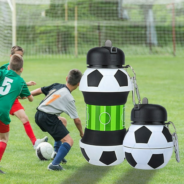 Bouteille d'eau de football pliable pour enfants 550 ml, sans BPA, bouteille  d'eau pliable