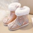 thumbnail image 2 of KaLI_store Toddler Girl Winter Boot Toddler Girls Combat Boots Ankle Booties Comfortable Fashion Booties A,10.5, 2 of 5
