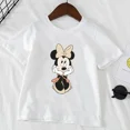 thumbnail image 3 of Linda camiseta de algodón para niños con estampado de Minnie Mickey Mouse, camisetas blancas de manga corta de verano, camisetas Harajuku para niños y niñas, ropa de bebé de Disney, 3 of 5