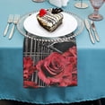 thumbnail image 4 of FANNA Roses Bird Birdcage Cloth Napkins for Farmhouse Party Dining Table Decor Home Decor Hotel Banquet Atmosphere Embellishment Polyester Set of 6 6 PCS, 4 of 7
