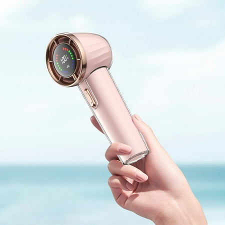 

sdhkgrrt Mini Fan Portable New Handheld Fan USB Charging 100-speed Adjustable Digital Display Turbine Outdoor High Wind Mini Fan Mini Fan
