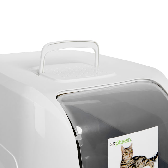 So Phresh Jumbo Enclosed Cat Litter Box, Grey photo 6