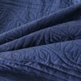 thumbnail image 4 of URBONUR Navy Blue Standard Size Pillow Shams, 2 Pcs 100% Cotton Farmhouse Quilted Pillo Covers, Soft and Cozy, Wrinkle, Fade, Stain Resistant Bed Pillow Shams 20''× 26'', 4 of 9