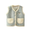 thumbnail image 1 of Gibobby Abrigos de invierno para niños y niñasniñas Invierno Sin Mangas Cálido Lana Dos Bolsillos Abrigo Chaqueta Otoño Ropa(Verde, 3-4 Años), 1 of 4