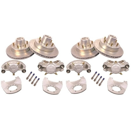- 2-Pk Kodiak 12 in. Complete Trailer Disc Brake Kit w/Bearings Seals 2 Axle Kit