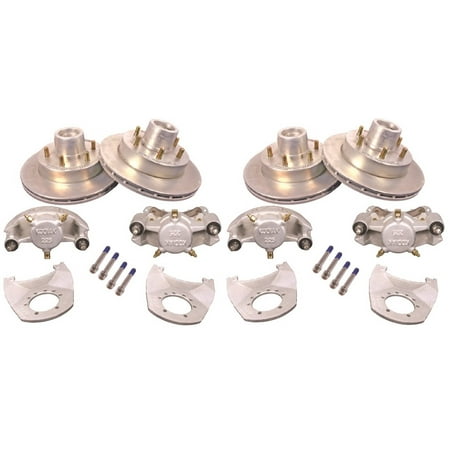 2-Pk Kodiak 12 in. Complete Trailer Disc Brake Kit w/Bearings Seals 2 Axle