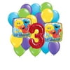 Sesame Street 3rd Birthday Colorful Balloon Bouquet