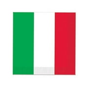 Party Central Club Pack of 192 Red and Green Fiesta Beverage Disposable Party Napkins