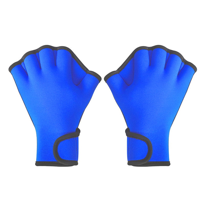 Webbed Aquatic Gloves 2 Pairs Training Swim Gloves Women Resistance Swimming Gloves for Men Women Adult Children Aquatic Fitness Water Resistance Training 