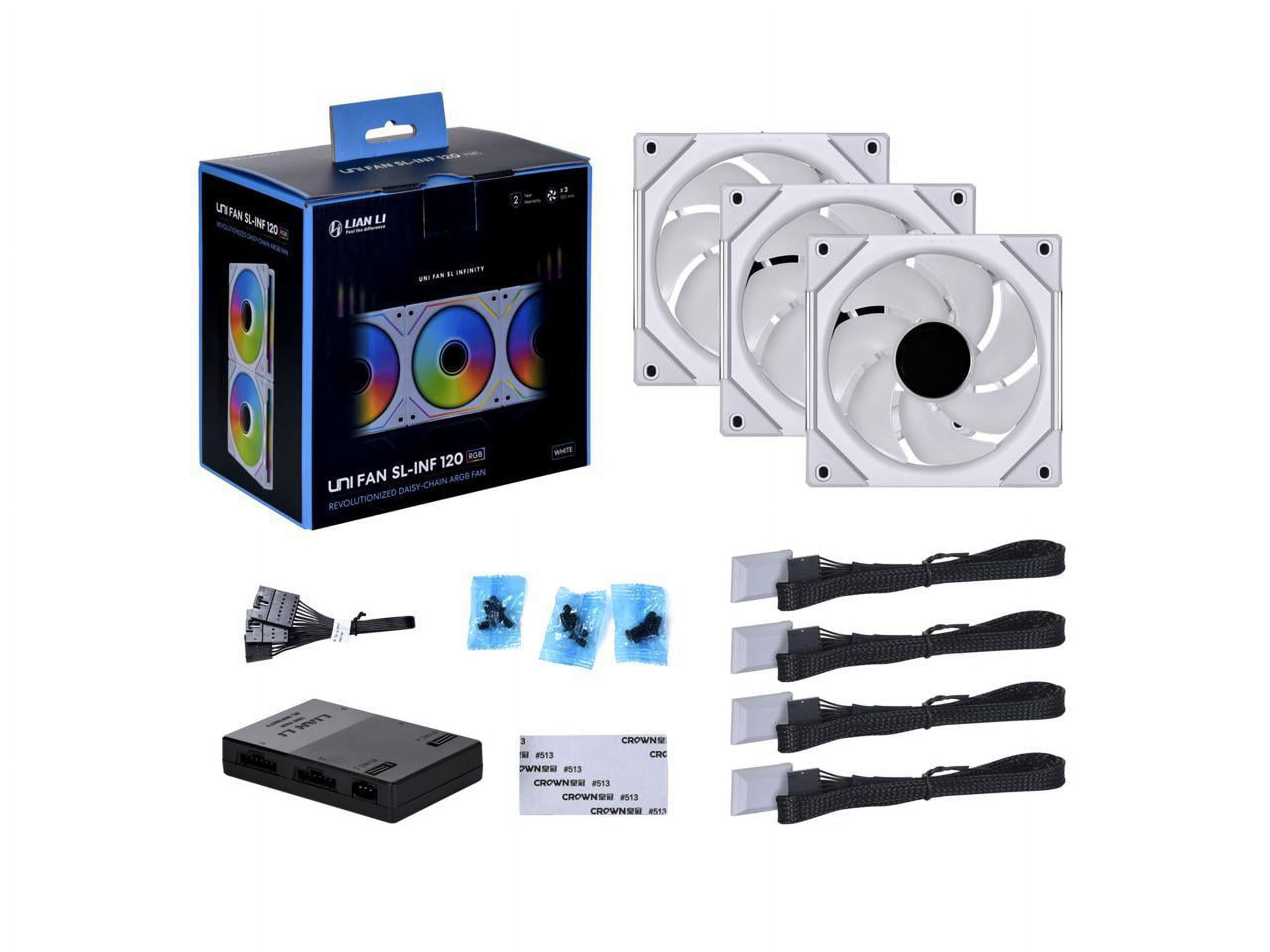 Lian Li UNI FAN SL120 RGB ホワイト 3個セット Amazon.com: Lian-Li UNI FAN SL120 Revolutionized Daisy-Chain