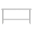 thumbnail image 5 of Flash Furniture 24x72 Portable Prep and Work Table with NSF Certified 18 Gauge Stainless Steel Top Shelf and Adjustable Galvanized Steel Undershelf, 5 of 8