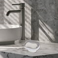 thumbnail image 2 of Unique Bargains 1 Pc Suction Cup Soap Dish Double Layer Gray Soap Dish for Bathroom Kitchen 5.12"x3.54"x2.95", 2 of 6