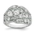 thumbnail image 4 of Sterling Silver Rhodium-plated Pear Cubic Zirconia Fancy Ring Size 6, 4 of 4