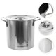 thumbnail image 2 of EeaseMX Olla de acero inoxidable de gran capacidad, cubo para salmuera con tapa (plateada), 2 of 7