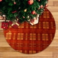thumbnail image 3 of Christmas Tree Skirt, Velvet Tree Skirt, 24 Inch Vintage Xmas Tree Skirt Cover for Christmas Party Decor, Red Polyester Holiday Tree Skirt with Glitter, Easy To Use and Secure, 3 of 7