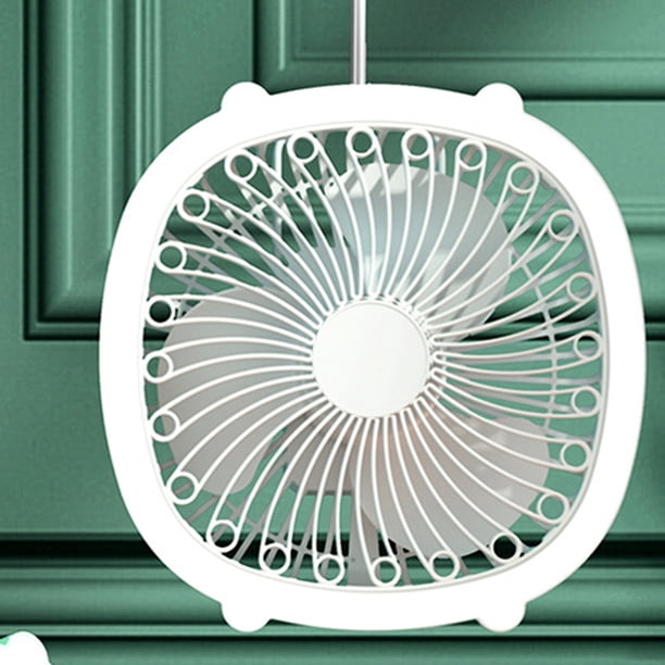 Ventilador Para Colgar En La Mesa Ventilador de techo Ventilador de refrigeración de mesa para el hogar Aire acondicionado pequeño para acampar al aire libre (Blanco) Sywqhk Libre de BPA